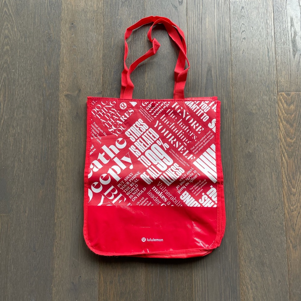 FREE Medium Lululemon Reusable Tote Bag - Red